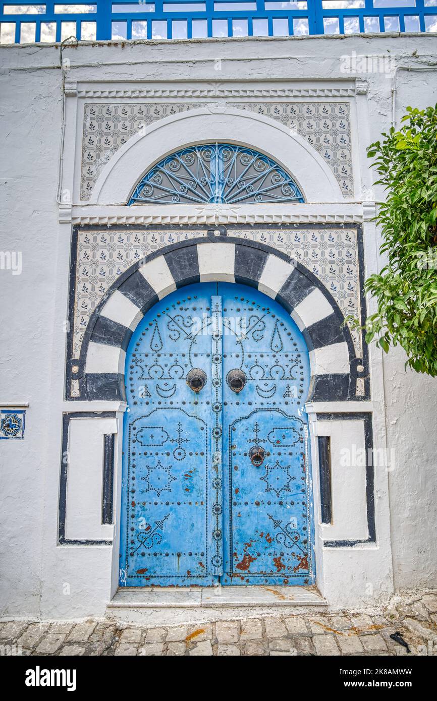 Sidi Bou Saïd, Tunisie Banque D'Images