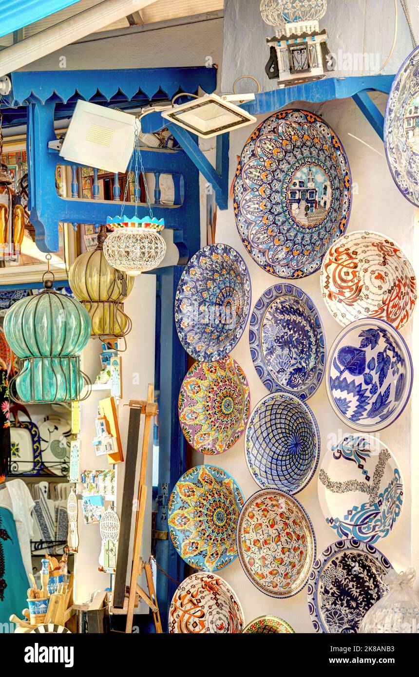 Sidi Bou Saïd, Tunisie Banque D'Images