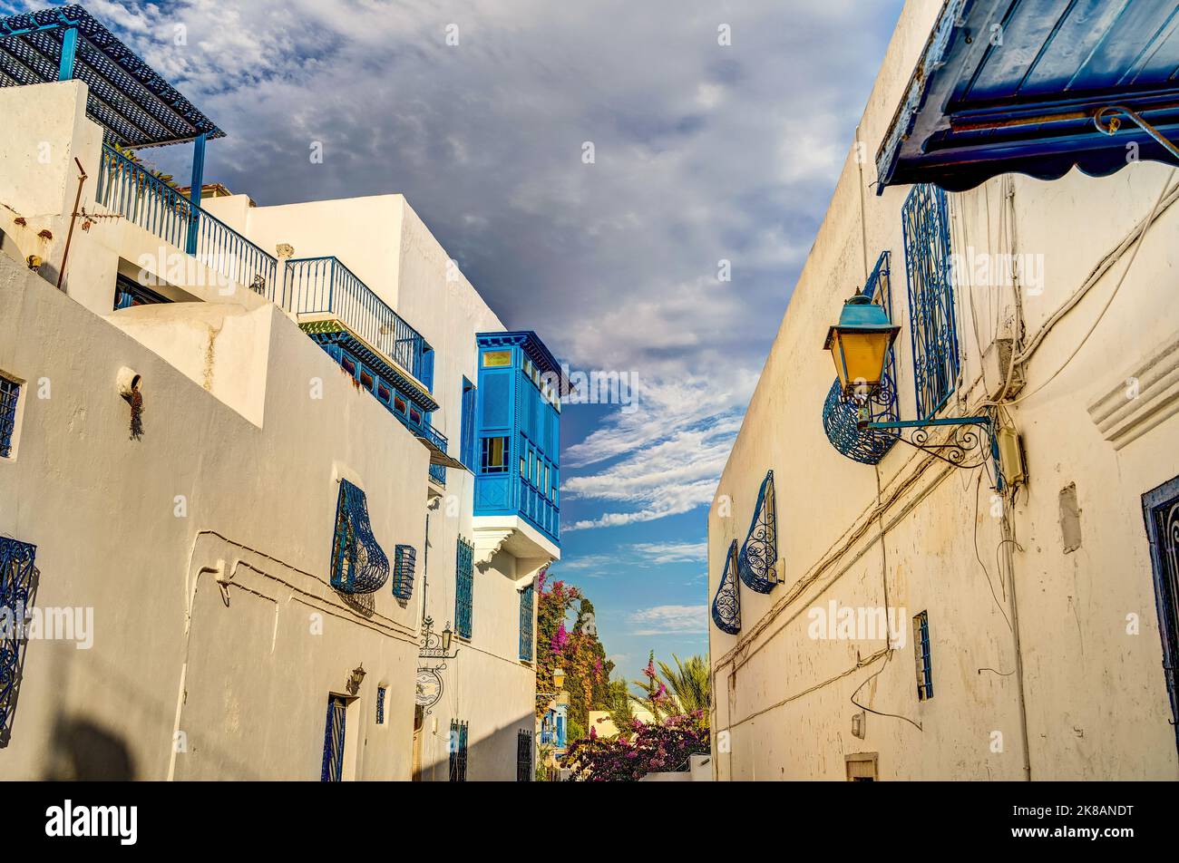Sidi Bou Saïd, Tunisie Banque D'Images