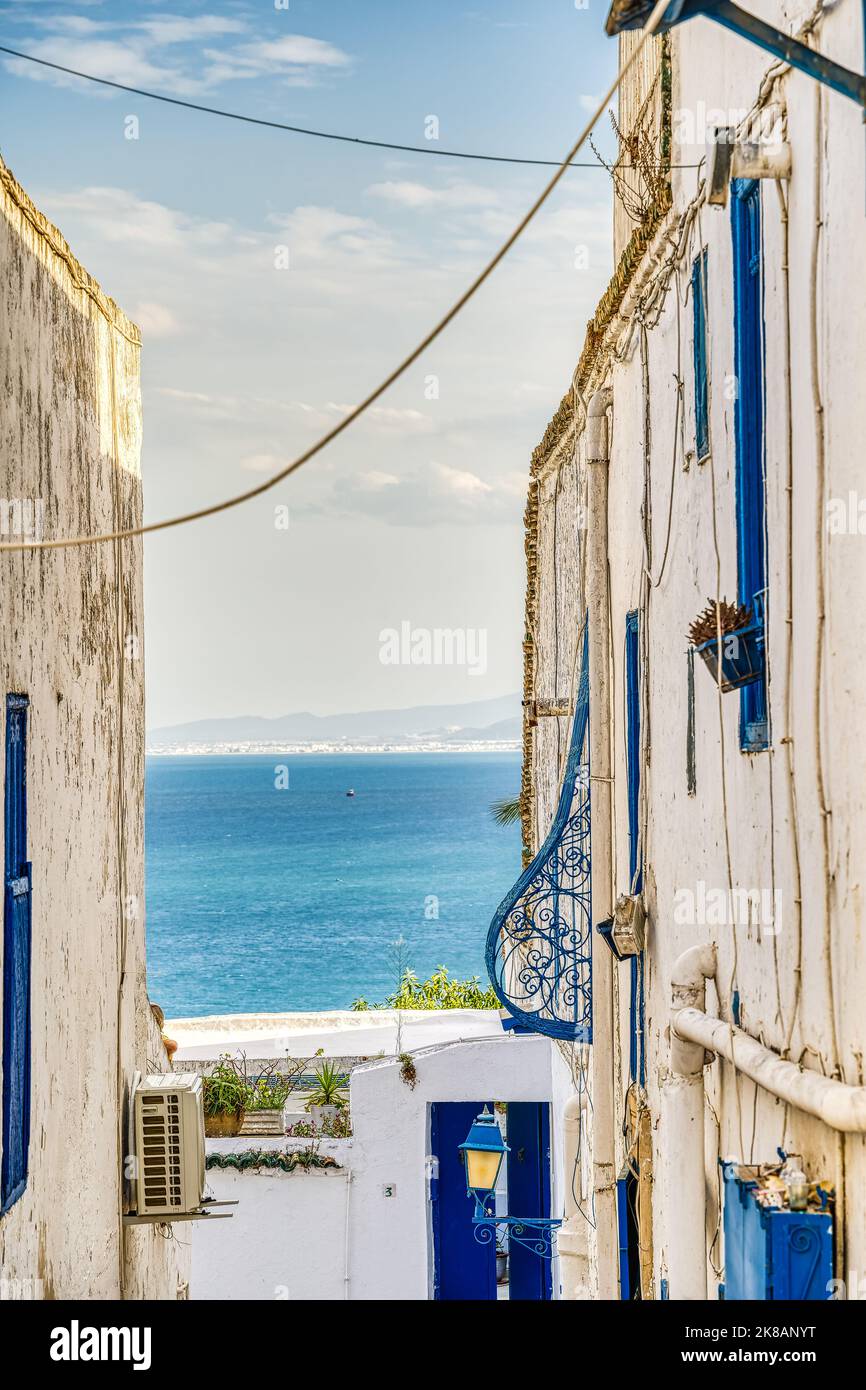 Sidi Bou Saïd, Tunisie Banque D'Images