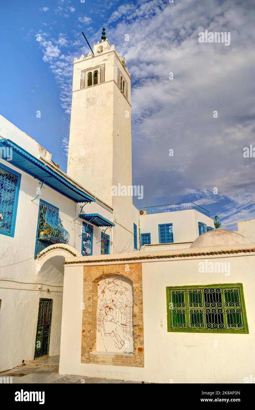 Sidi Bou Saïd, Tunisie Banque D'Images