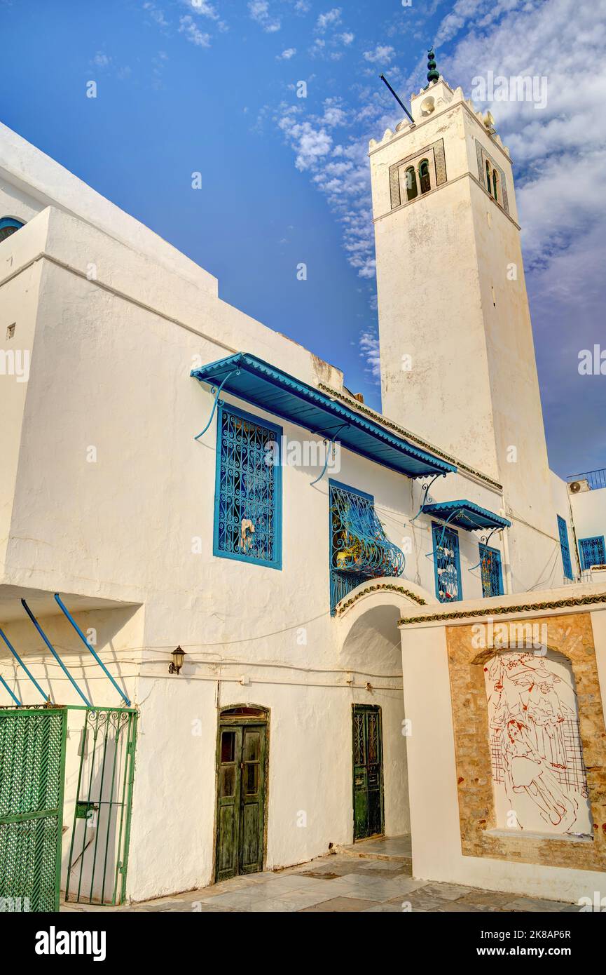 Sidi Bou Saïd, Tunisie Banque D'Images