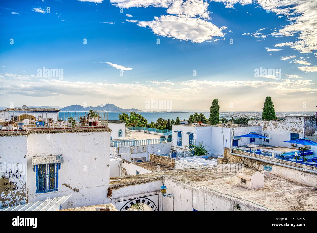 Sidi Bou Saïd, Tunisie Banque D'Images