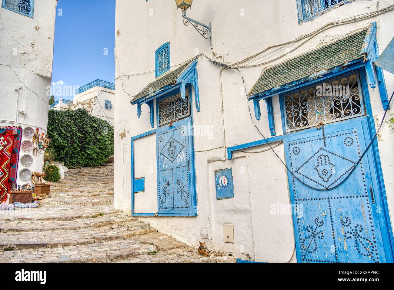 Sidi Bou Saïd, Tunisie Banque D'Images