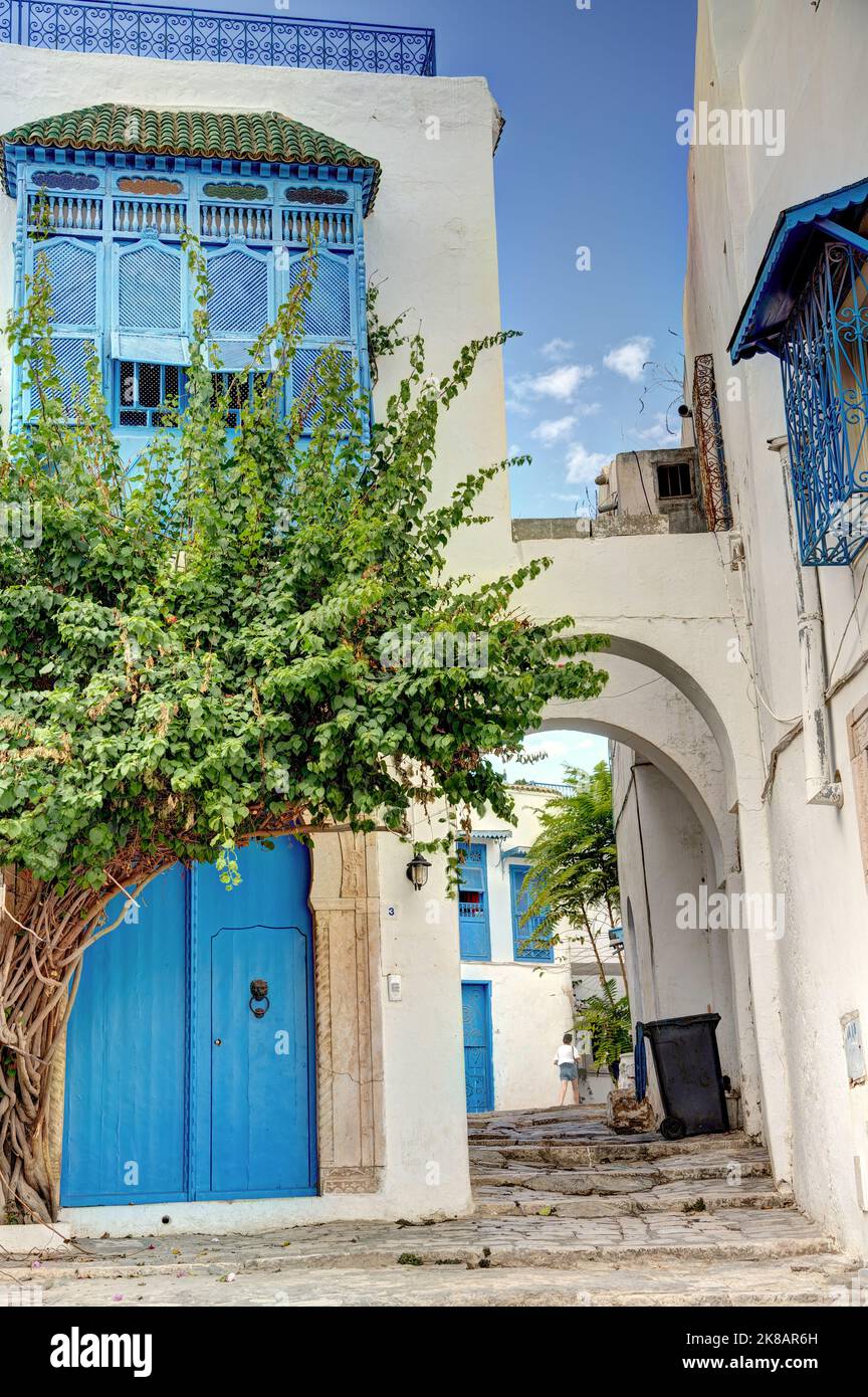 Sidi Bou Saïd, Tunisie Banque D'Images