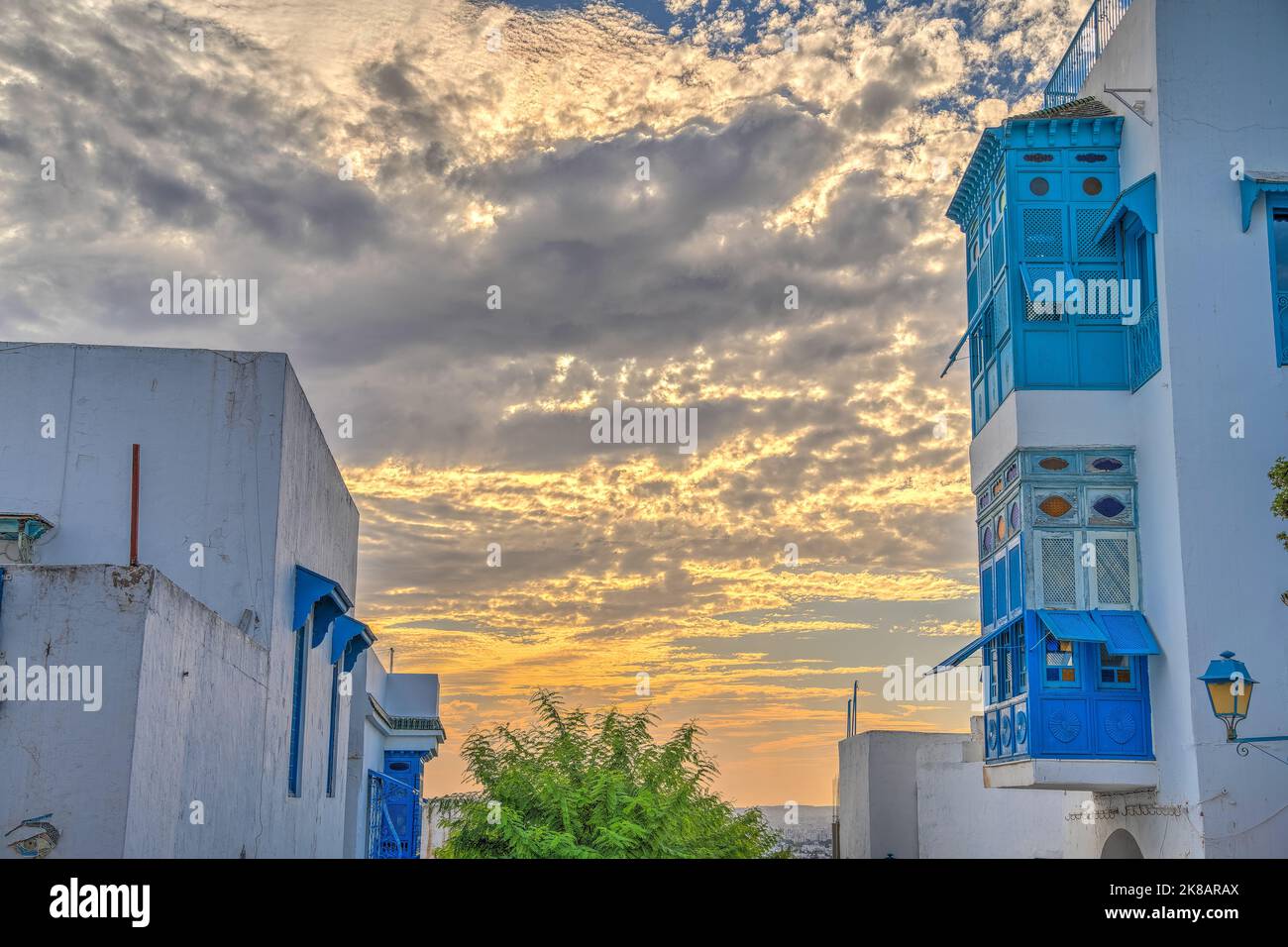 Sidi Bou Saïd, Tunisie Banque D'Images