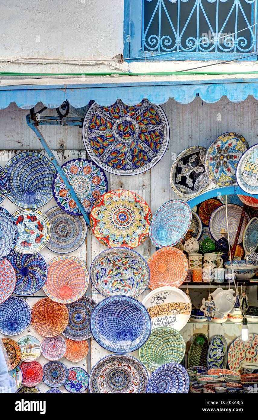 Sidi Bou Saïd, Tunisie Banque D'Images