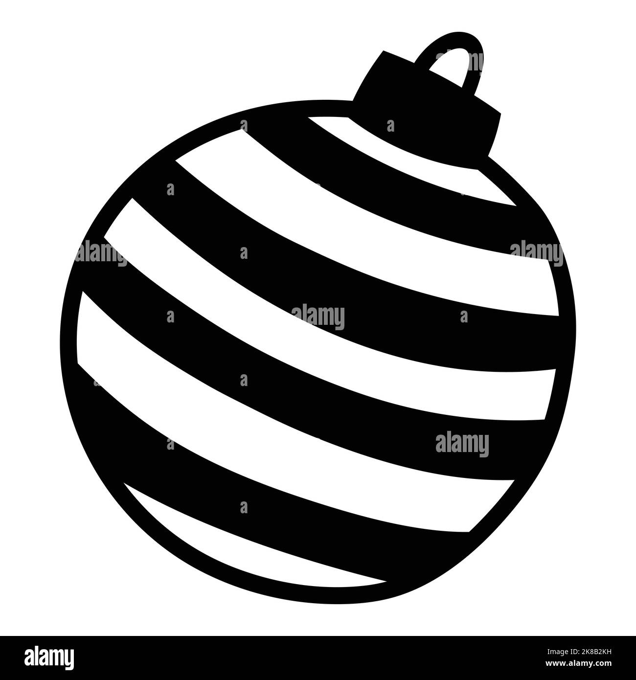 Boule de Noël isolée Illustration de Vecteur