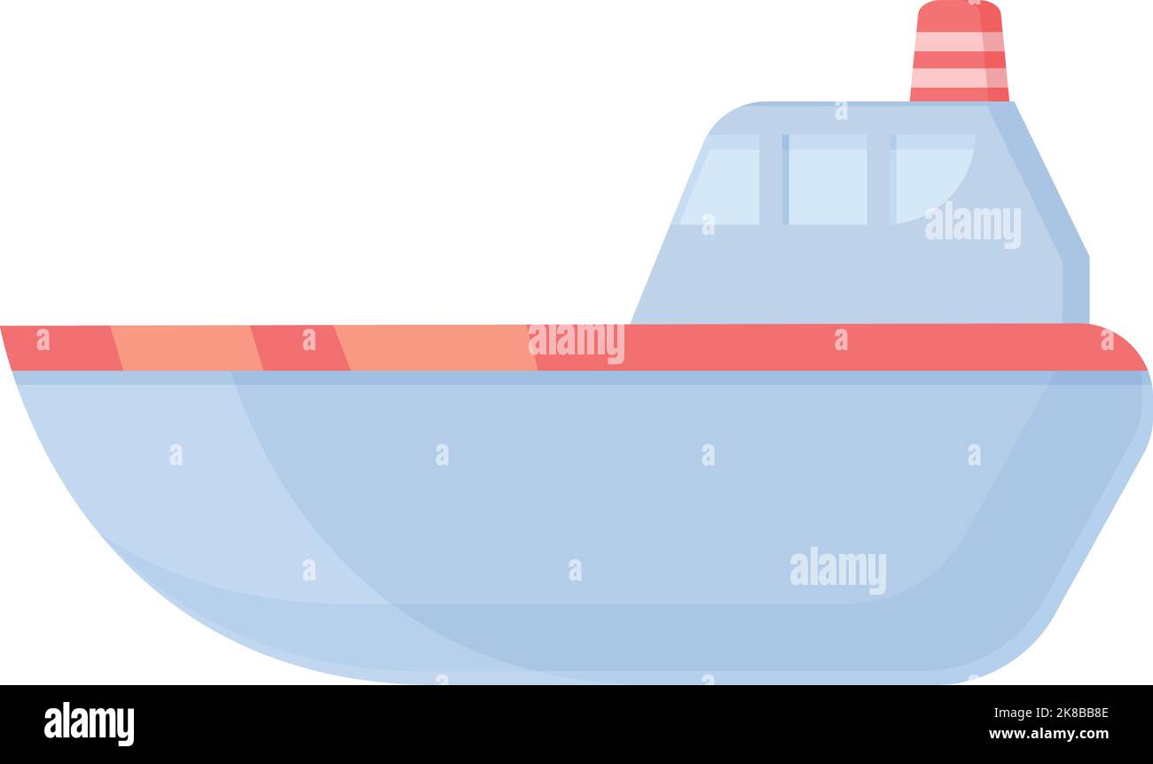 Vecteur de dessin animé d'icône de bateau de bois. Rangez le jouet. Voir les jouets Illustration de Vecteur