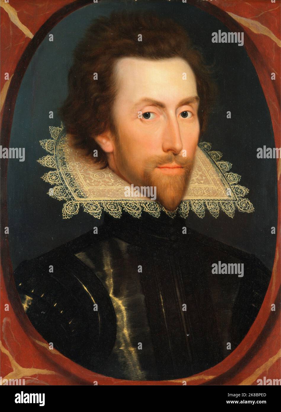 Portrait d'un homme inconnu. William Larkin, c.1615. Banque D'Images