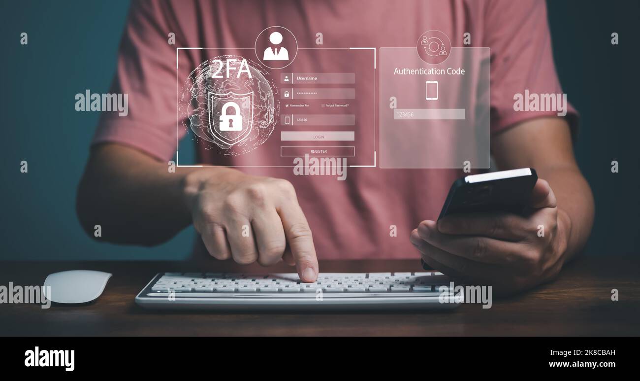 Code de vérification OTP, mot de passe à usage unique, code PIN sécurisé temporaire provenant des SMS du téléphone mobile, données personnelles de protection de la confidentialité du cyberespace de sécurité Banque D'Images