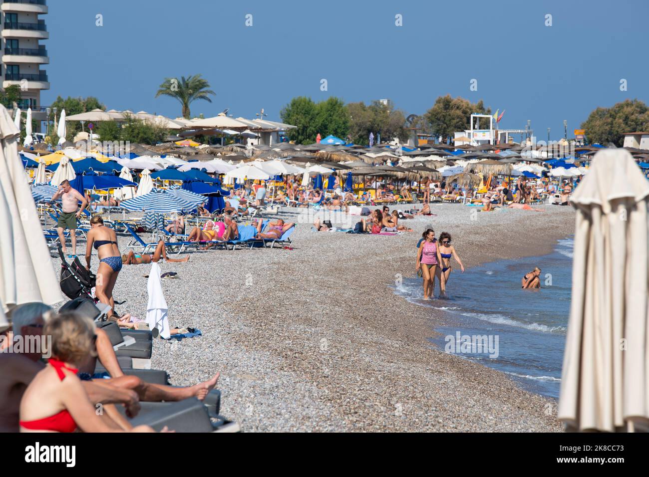 Elli Beach Rhodes Banque D'Images