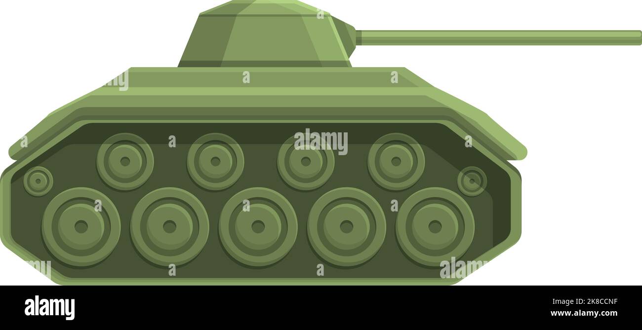 Vecteur de dessin animé d'icône d'arme de réservoir. Armée militaire. La guerre russe Illustration de Vecteur