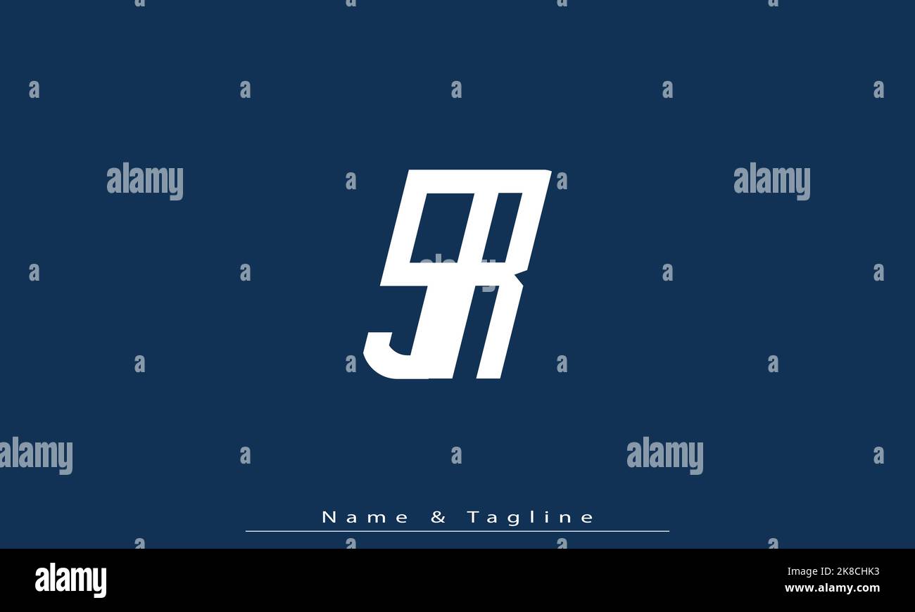 Lettres de l'alphabet initiales Monogram logo SR , RS Illustration de Vecteur