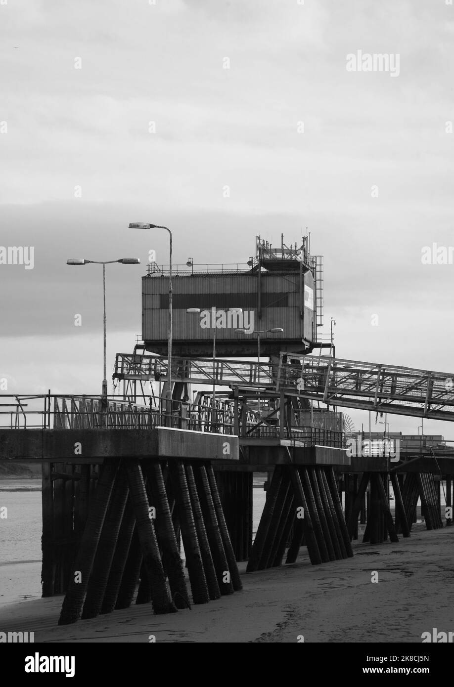 Une ancienne étape d'atterrissage au port de Fleetwood, Lancashire, Royaume-Uni, Europe Banque D'Images