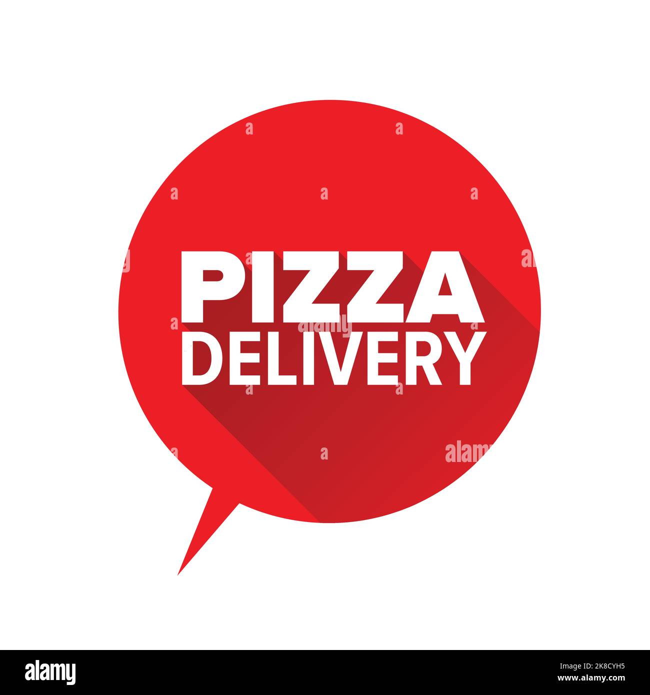 Étiquette de livraison de pizza Illustration de Vecteur