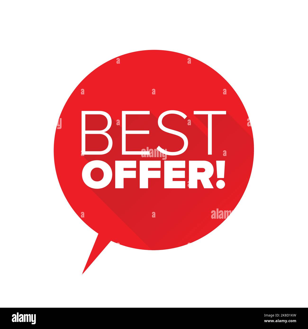 Red Best Offer Flat design Vector Illustration de Vecteur