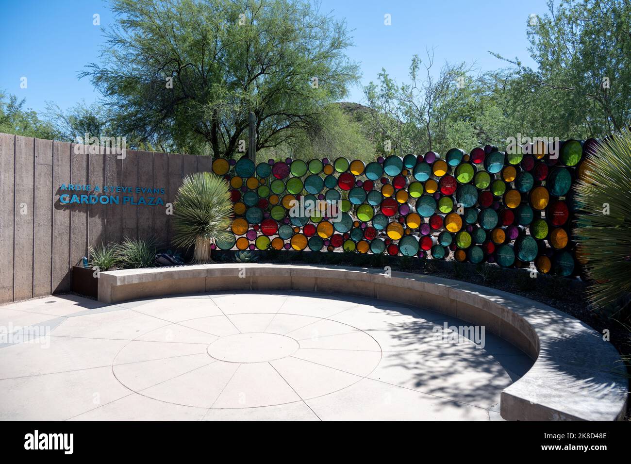 L'Ardie et Steve Evans Cardon Plaza sont situés au Desert Botanical Garden Banque D'Images