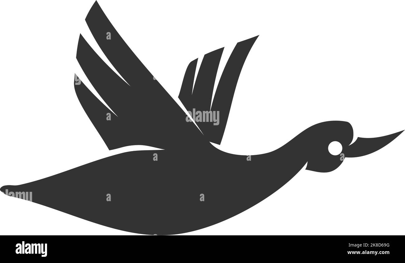 Logo canard vecteur illustration modèle modèle icône identité de marque Illustration de Vecteur