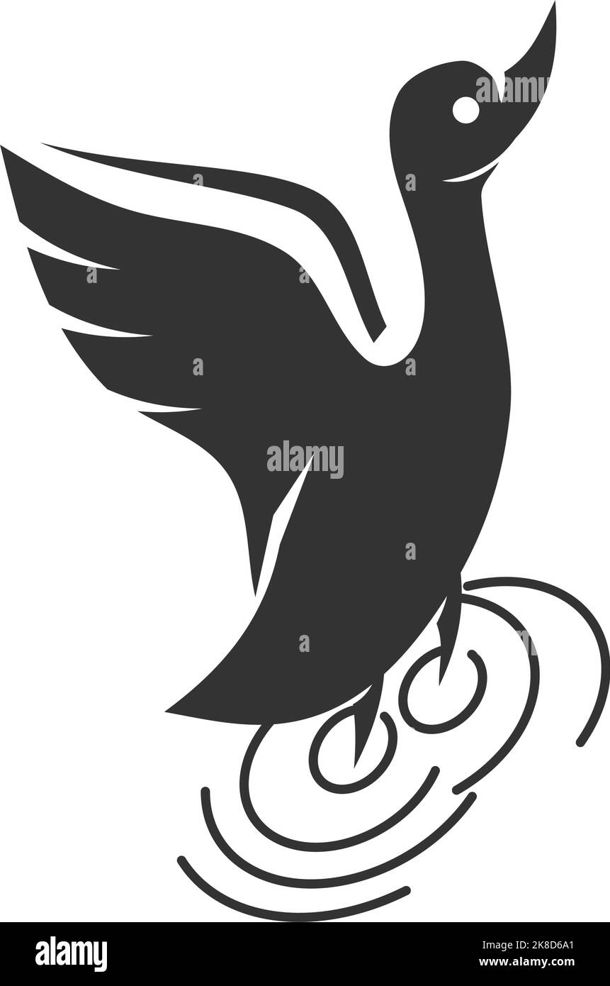 Logo canard vecteur illustration modèle modèle icône identité de marque Illustration de Vecteur