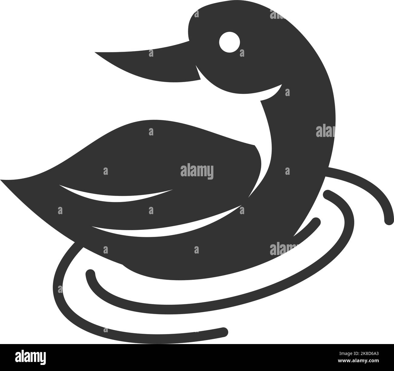 Logo canard vecteur illustration modèle modèle icône identité de marque Illustration de Vecteur