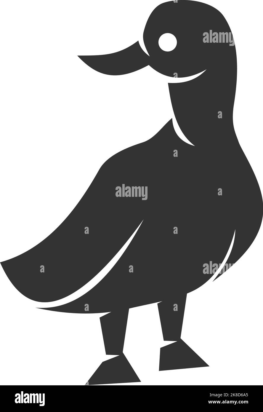 Logo canard vecteur illustration modèle modèle icône identité de marque Illustration de Vecteur