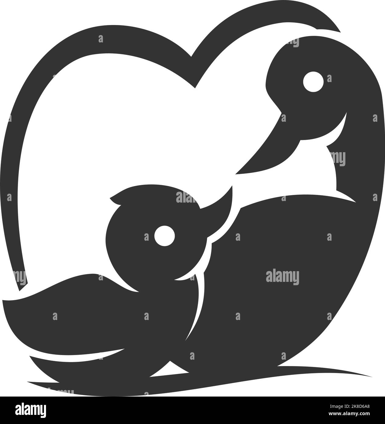 Logo canard vecteur illustration modèle modèle icône identité de marque Illustration de Vecteur