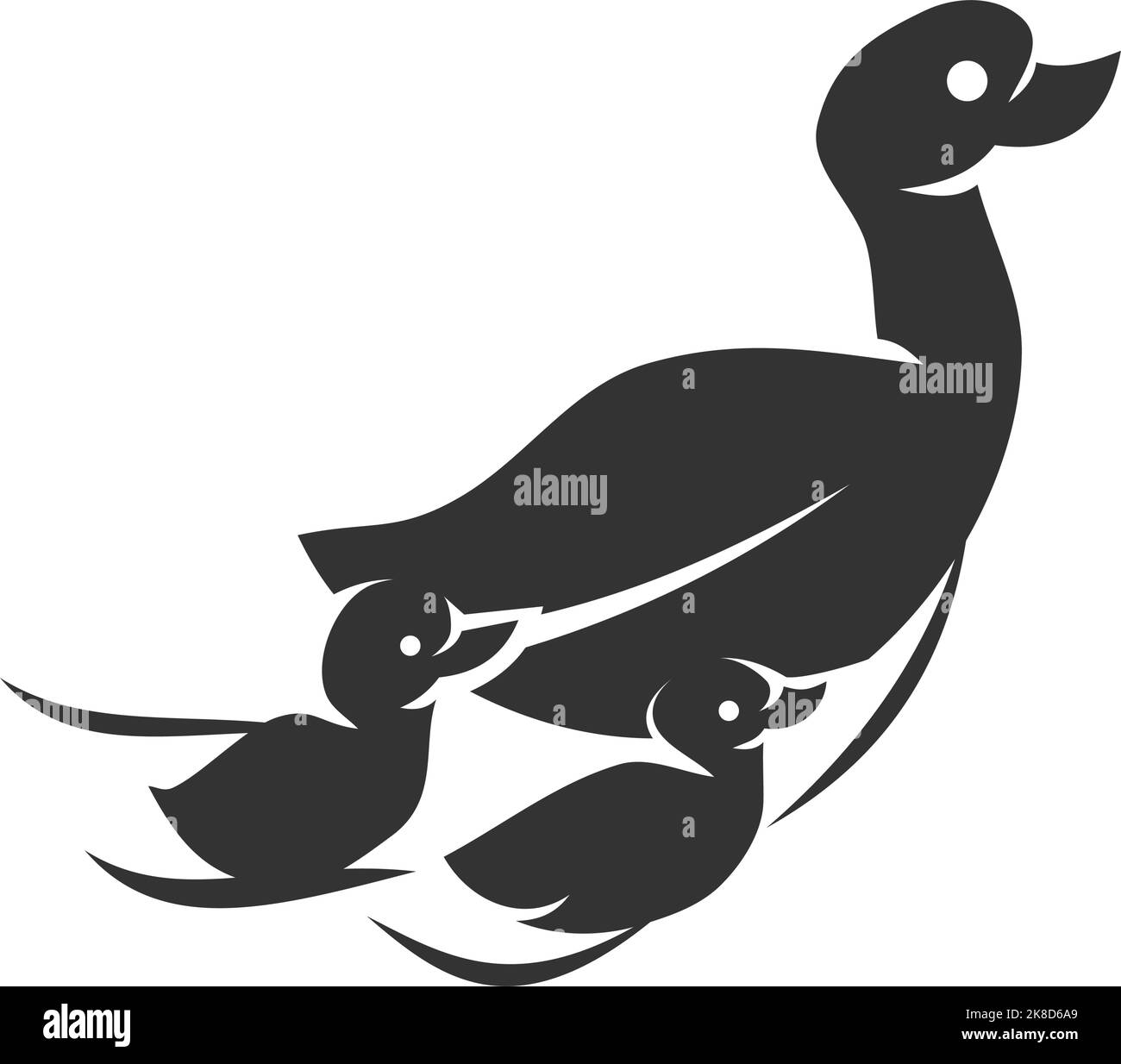 Logo canard vecteur illustration modèle modèle icône identité de marque Illustration de Vecteur