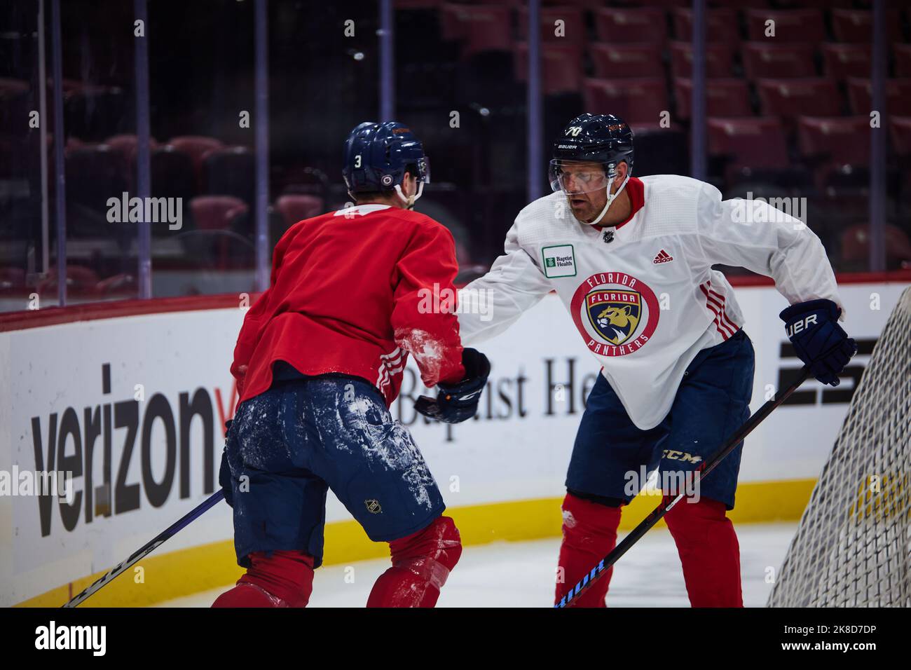 L'équipe de la LNH Florida Panthers ouvre la nouvelle saison 2022-23 lors de l'entraînement à domicile au stade FLA Live Arena de Sunrise, en Floride, aux États-Unis Banque D'Images