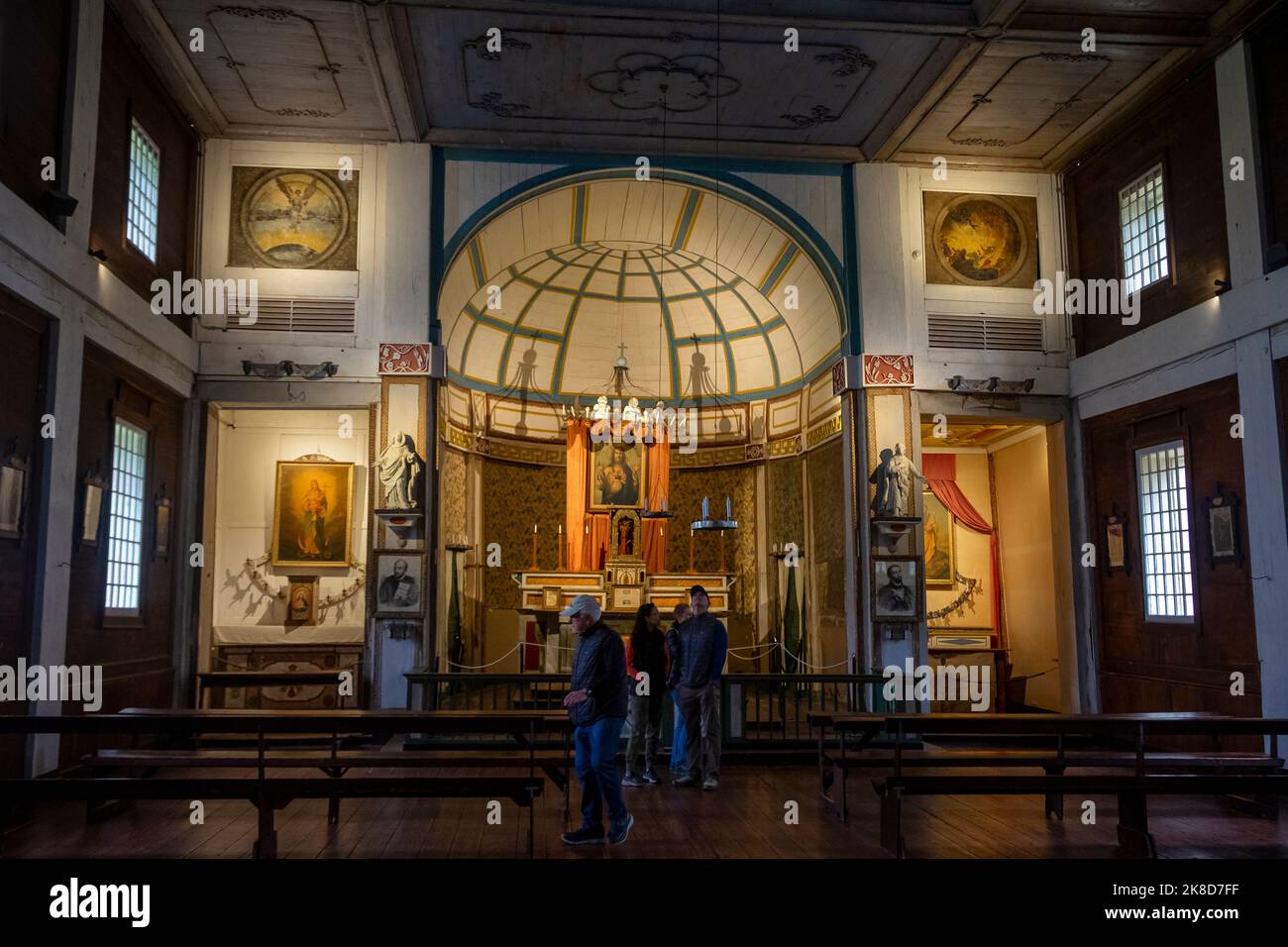 La mission de Cataldo, une ancienne église de mission jésuite dans le Panhandle de l'Idaho, le plus ancien bâtiment de l'Idaho Banque D'Images