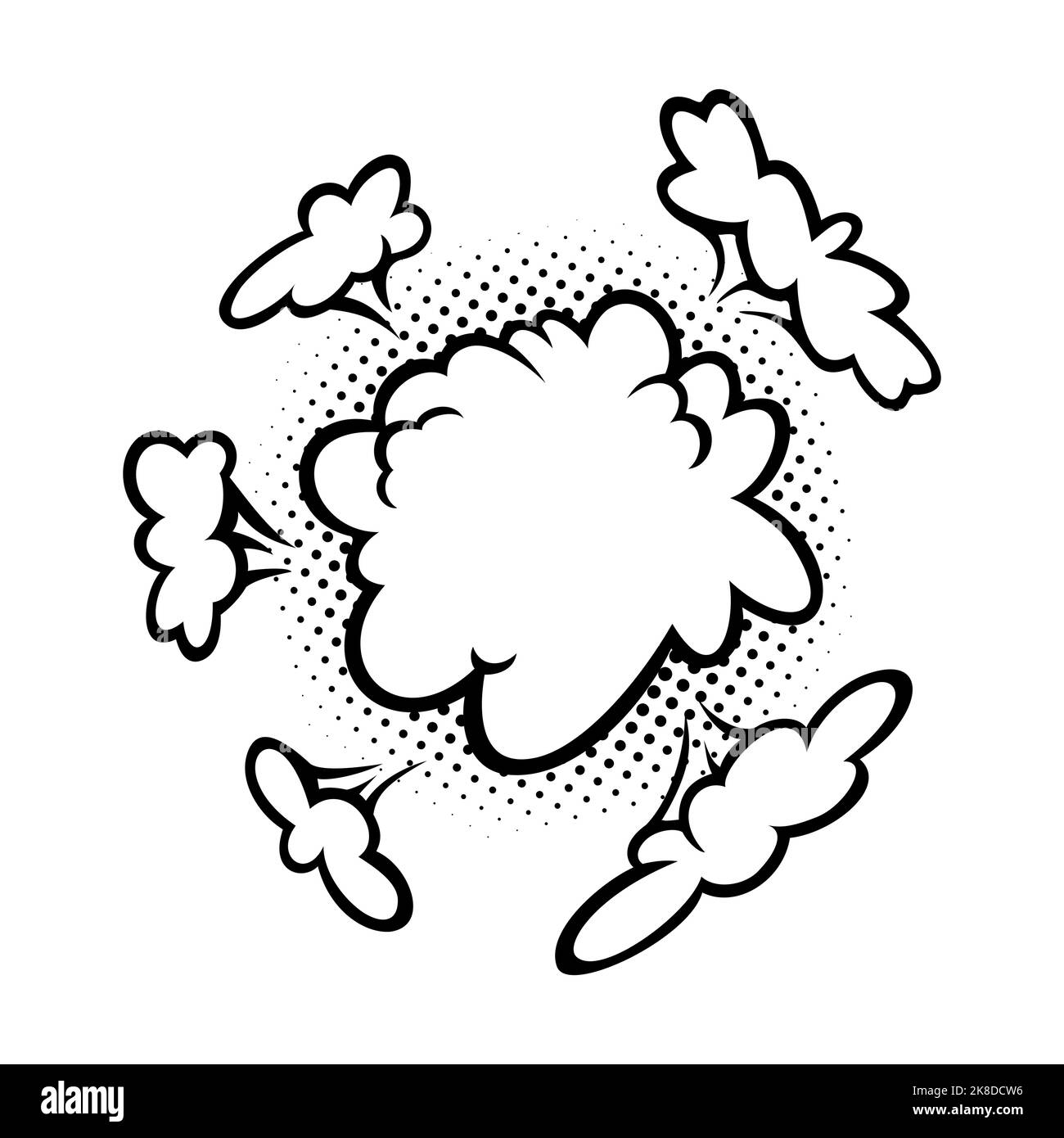 Bulles de la bande dessinée. Bulles de bande dessinée vierges pour le texte. Illustration vectorielle isolée sur fond blanc Illustration de Vecteur