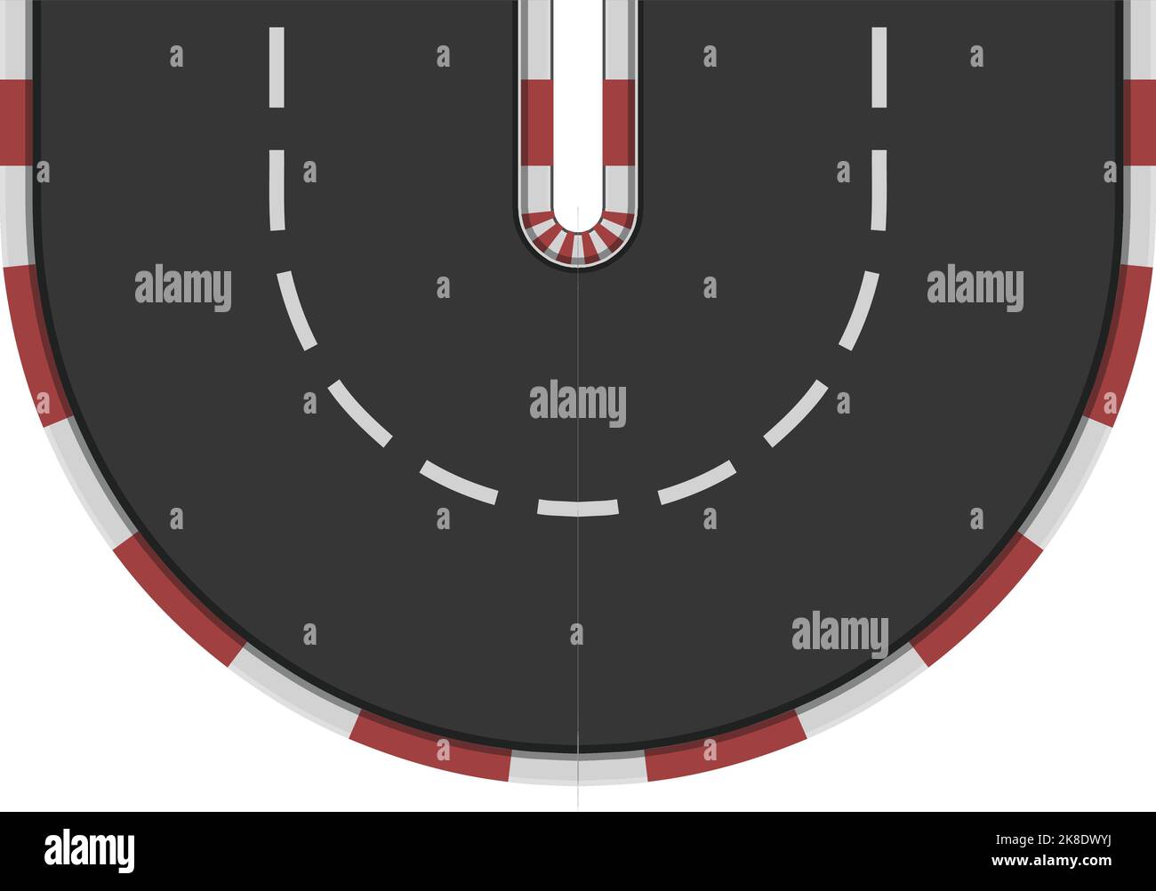 Vecteur de dessin animé d'icône de circuit de kart. Course automobile. Formule route Illustration de Vecteur