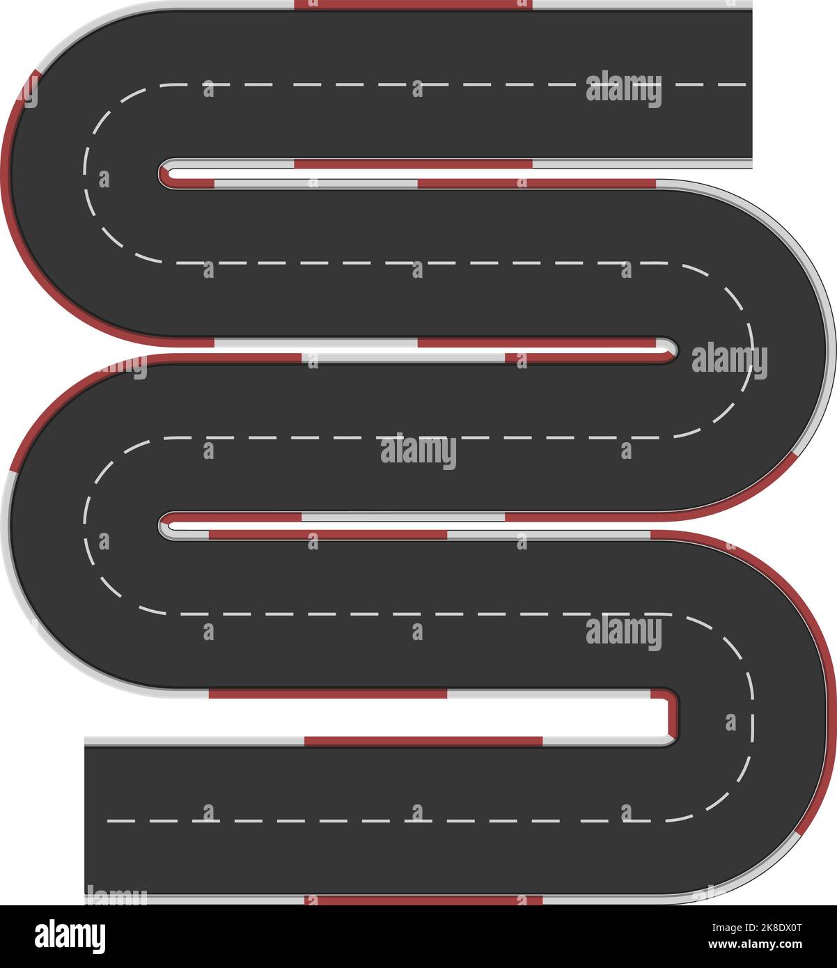 Vecteur de dessin animé de l'icône du circuit supérieur. Course automobile. Formule route Illustration de Vecteur