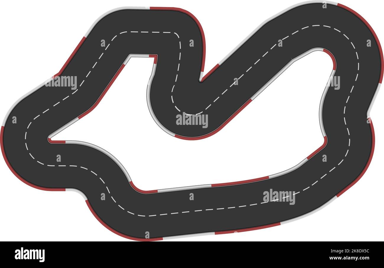 Lancer le vecteur de dessin animé de l'icône de circuit. Circuit. Voie Illustration de Vecteur
