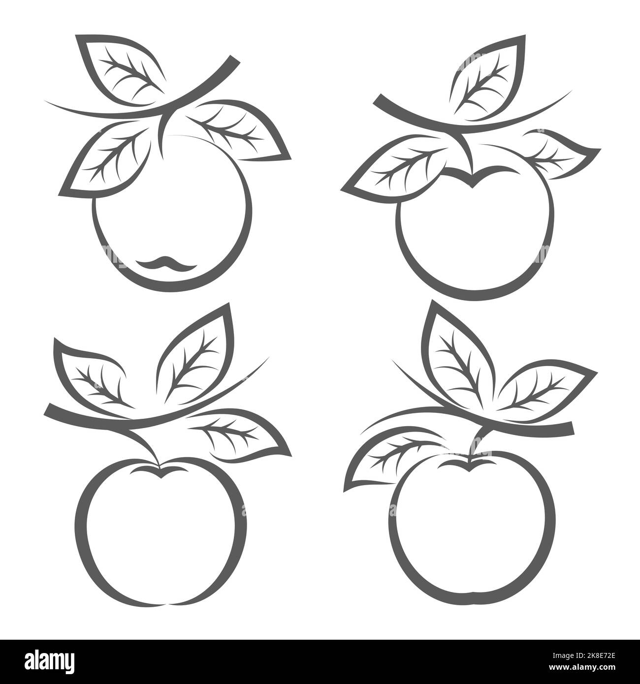 Icônes de succursale Apple Illustration de Vecteur