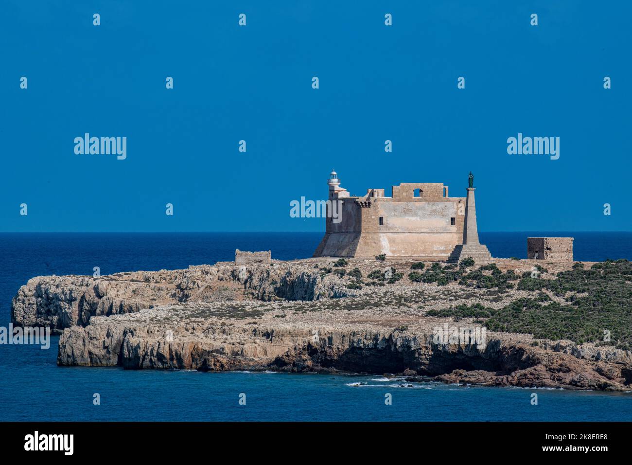 Le forte di Capo Passero, une œuvre d'architecture militaire, situé en Sicile Banque D'Images