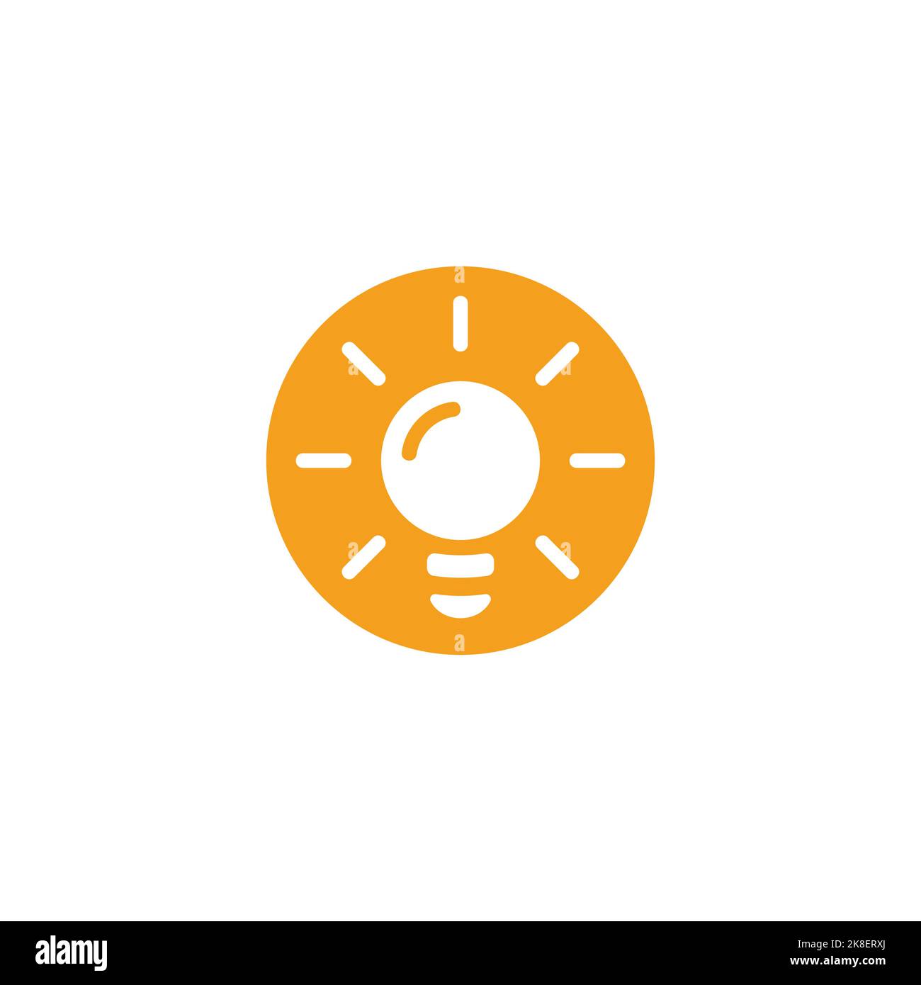 éclat ampoule cercle simple décoration logo vecteur Illustration de Vecteur