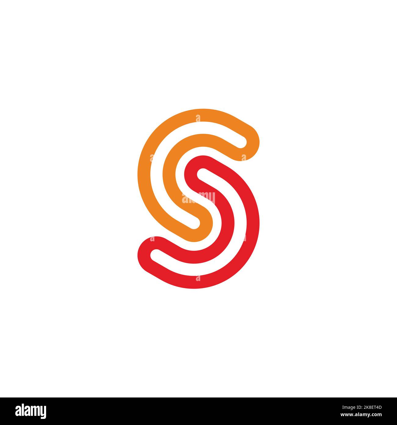 lettre cs contour géométrique logo vecteur Illustration de Vecteur