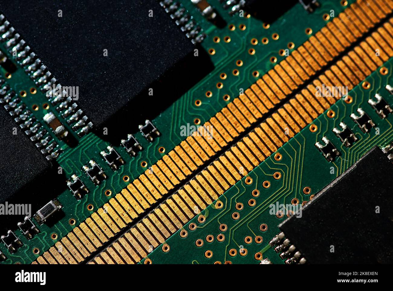 Vue rapprochée du circuit électronique Banque D'Images