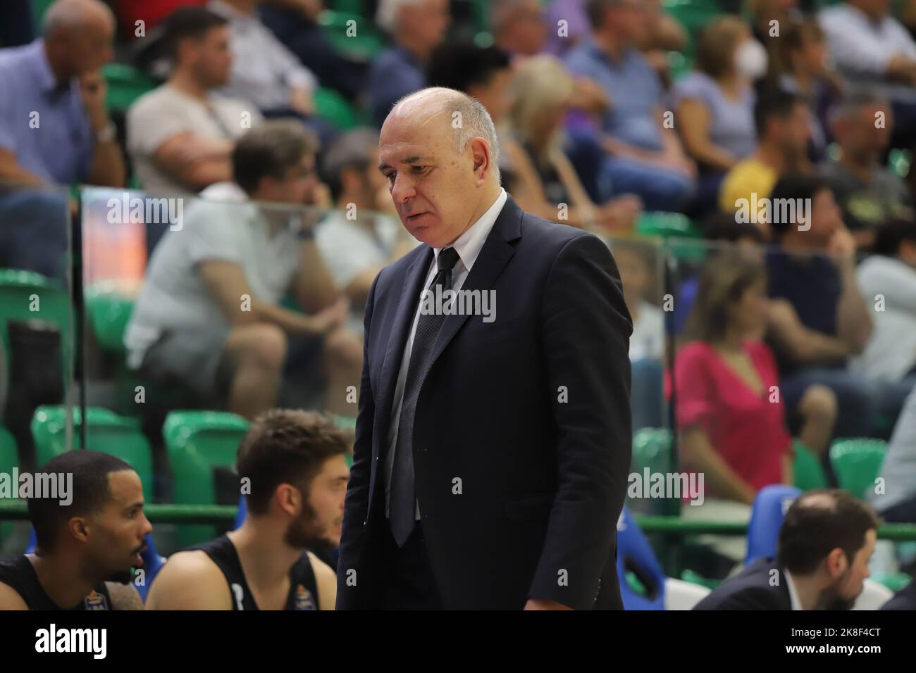 PalaSerradimigni, Sassari, Italie, 23 octobre 2022, Emanuele Molin (Dolomiti Energia Trentin) pendant Banco di Sardegna Sassari vs Dolomiti Energia Trentin - Championnat italien de basket-ball A série Banque D'Images