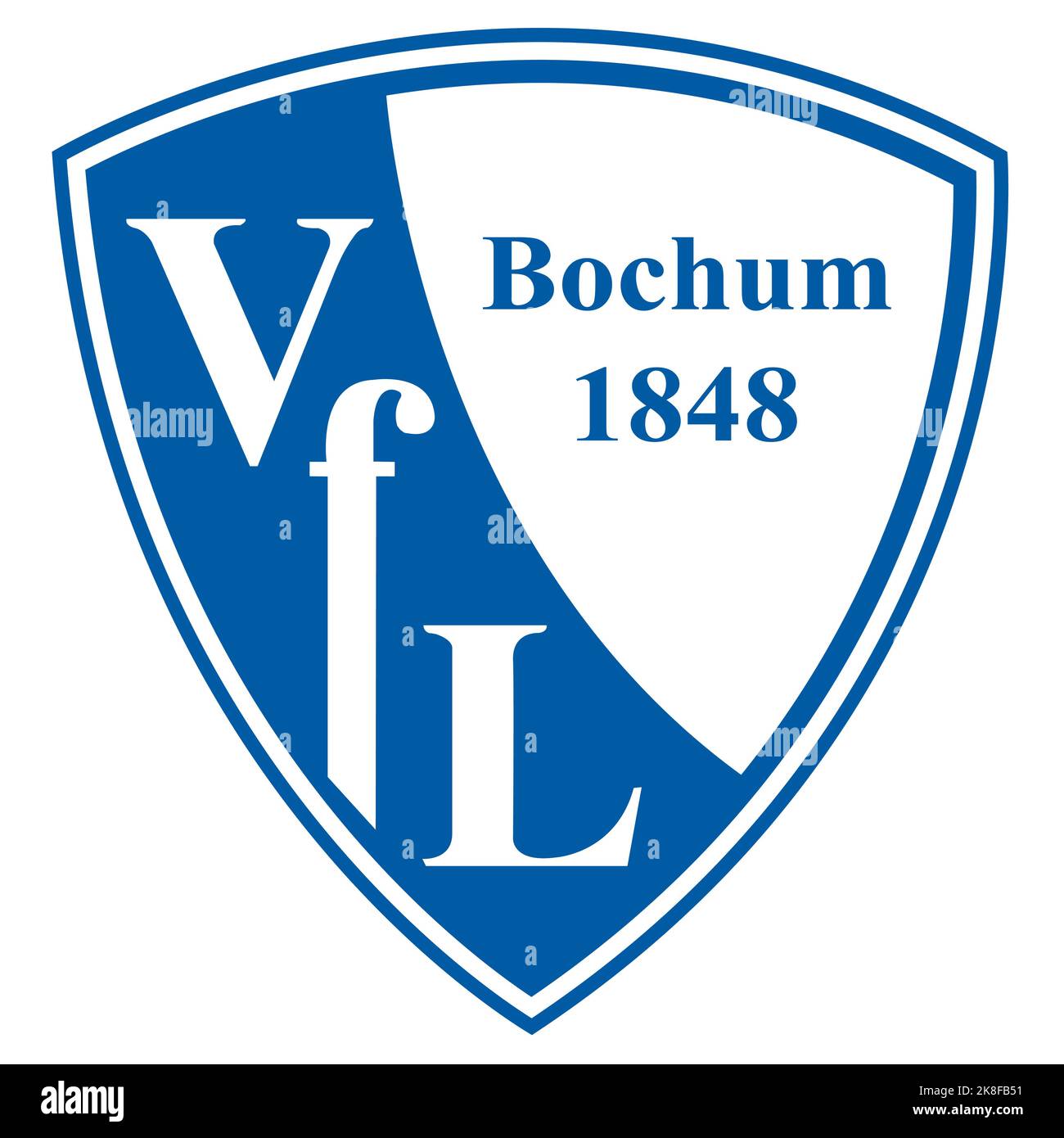 Francfort-sur-le-main, Allemagne - 10.23.2022 le logo du club de football allemand Bochum. Image vectorielle Illustration de Vecteur