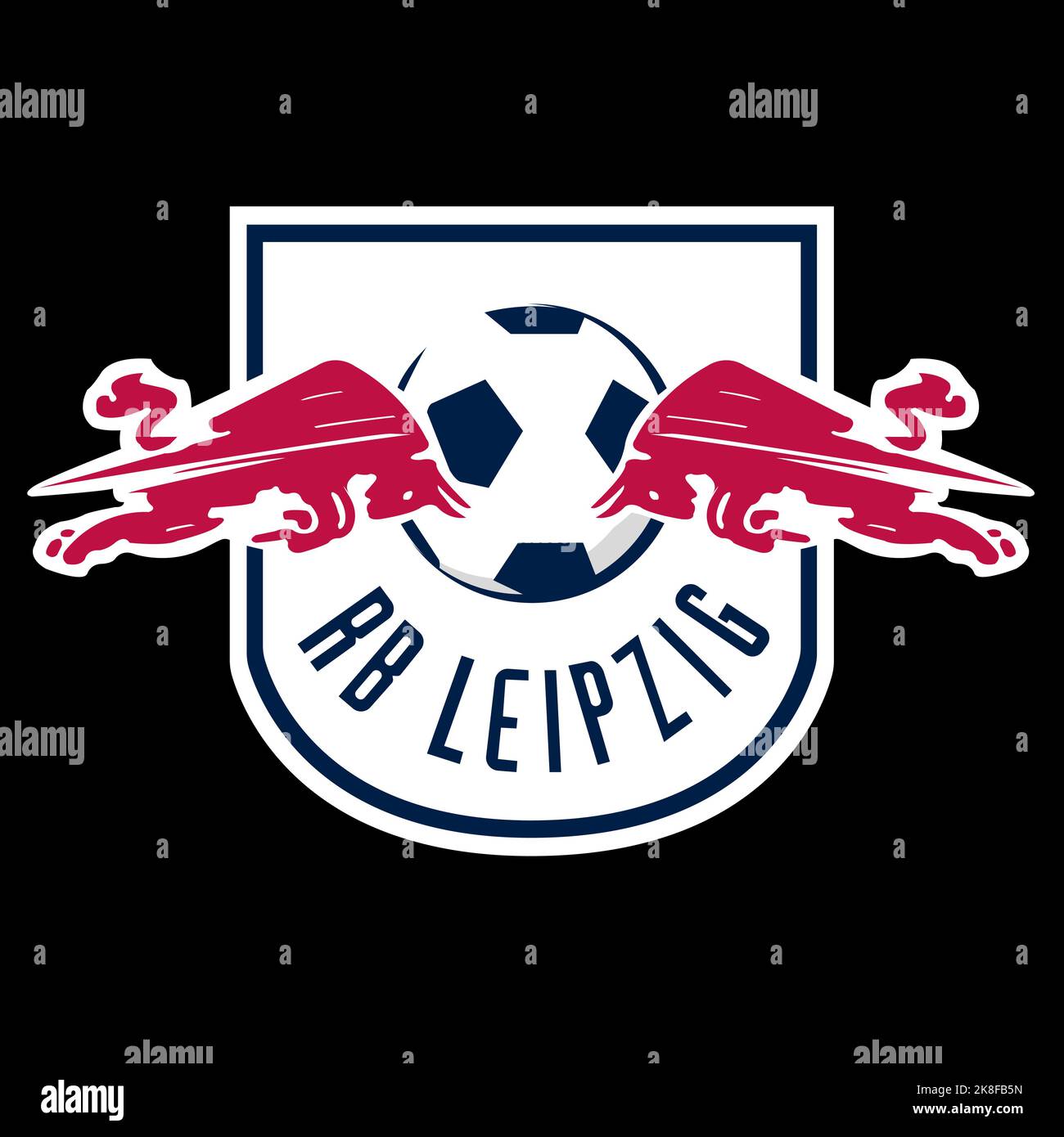 Francfort-sur-le-main, Allemagne - 10.23.2022 logo du club de football allemand RB Leipzig. Image vectorielle Illustration de Vecteur