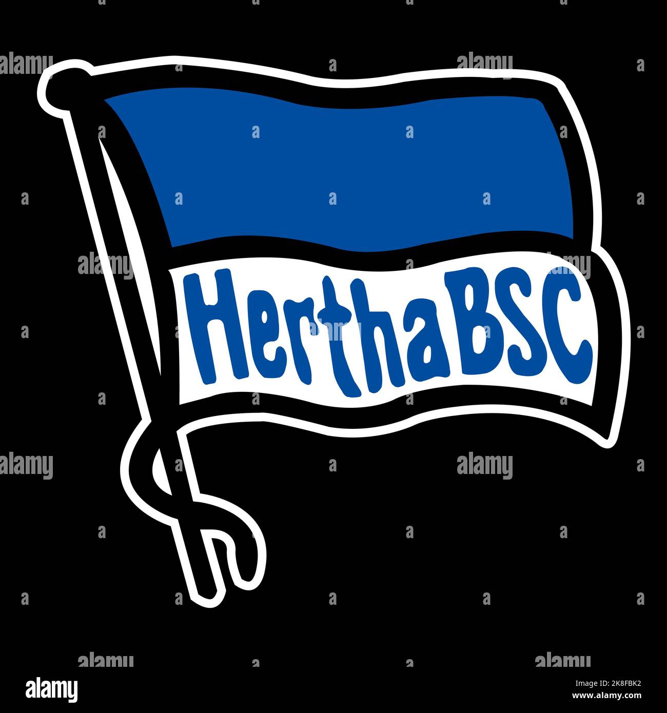 Francfort-sur-le-main, Allemagne - 10.23.2022 logo du club de football allemand Hertha. Image vectorielle Illustration de Vecteur
