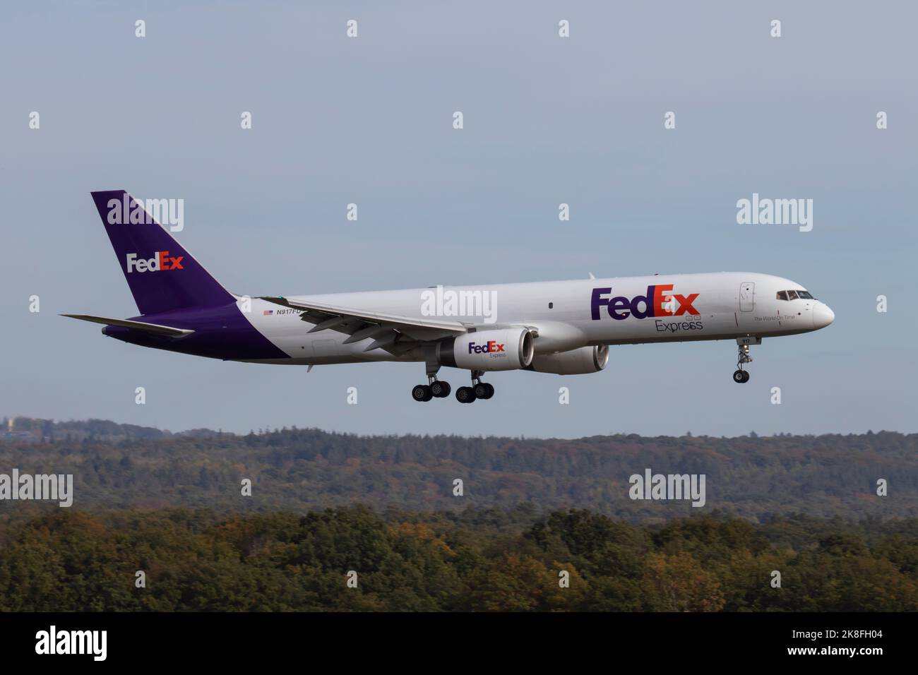 N917FD Boeing 757 FedEx Federal Express Cargo Aircraft Cologne Bonn Airport 12/10/2022 EDDK CGN Banque D'Images