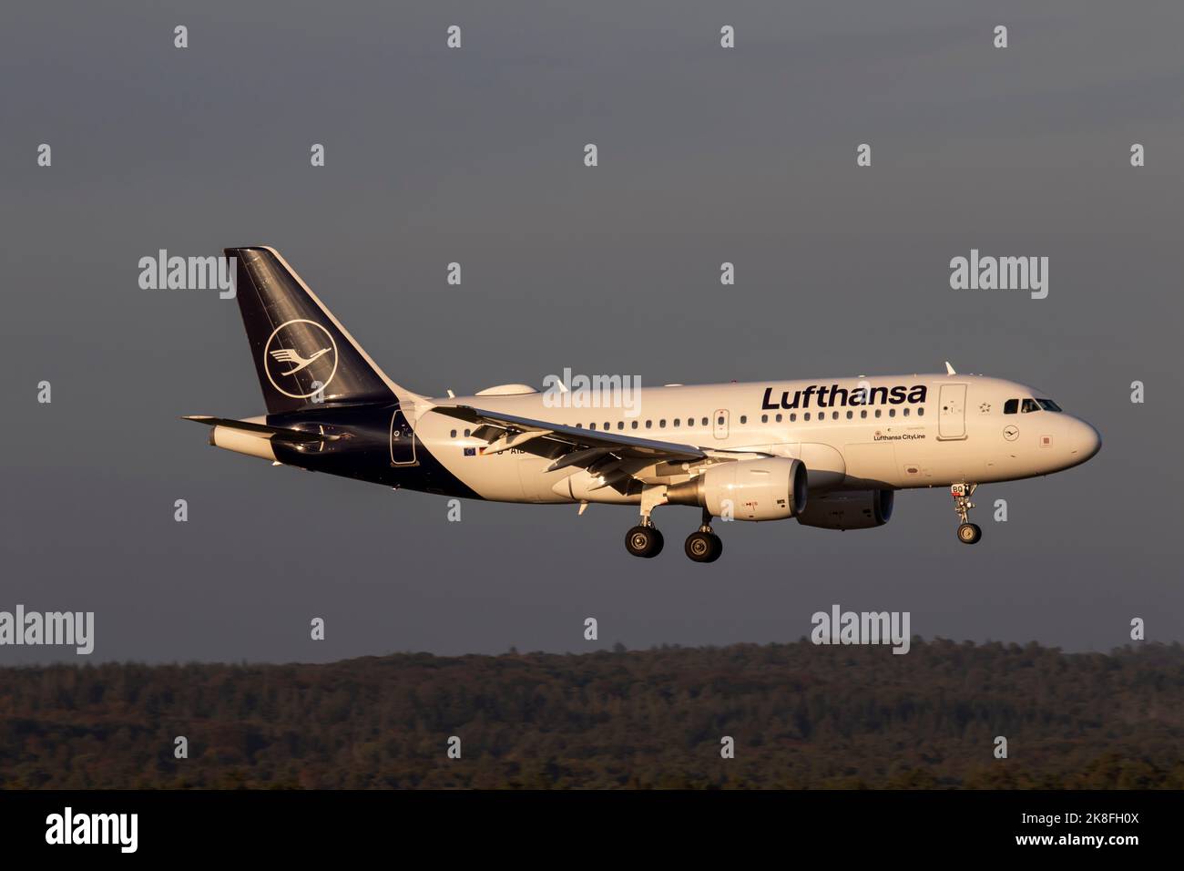 D-AIBQ Airbus A319 Lufthansa Cityline Cologne Bonn Airport 12/10/2022 EDDK CGN Banque D'Images