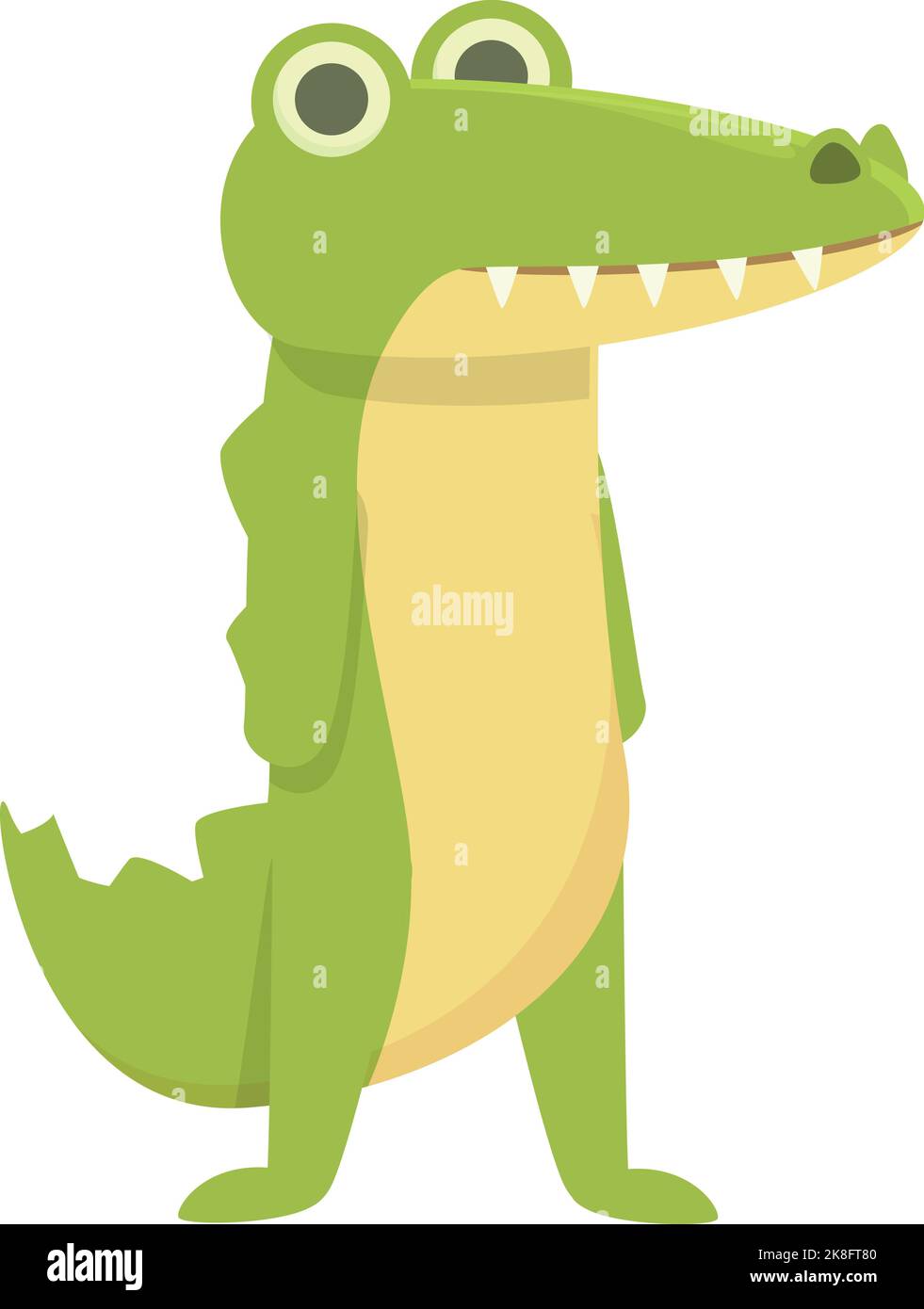 Vecteur de dessin animé d'icône Alligator. Animal mignon. alligator amusant Illustration de Vecteur