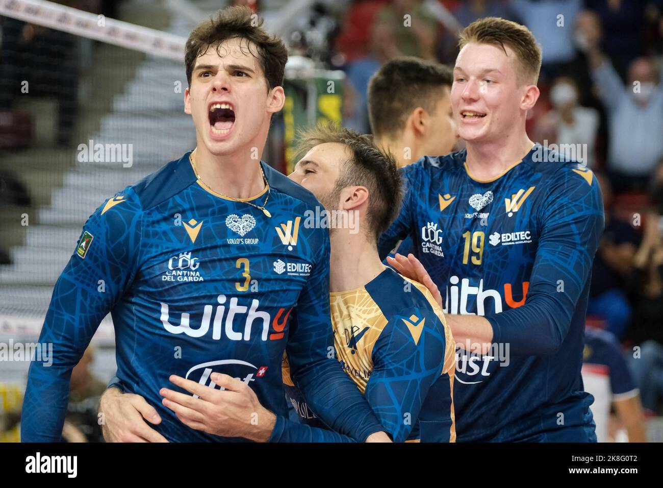 Vérone, Italie. 22nd octobre 2022. Galerie du match entre WithU Verona et Gioiella Prisma Taranto valable pour une quatrième journée du championnat italien de volley Superlega sur 22 octobre 2022 à Pala AGSM-AIM à Vérone, Italie crédit: Roberto Tommasini/Alay Live News Banque D'Images