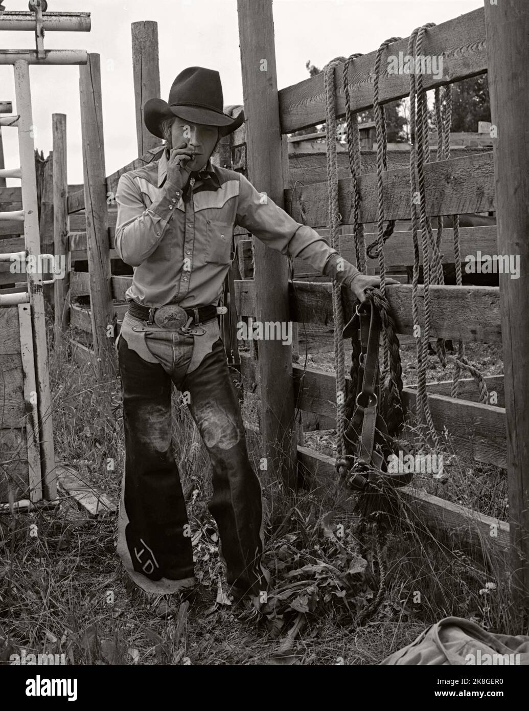 Chaps Vintage Western Cowboy En Cuir - Pour Homme, Travail Et équitation (occasion USA)