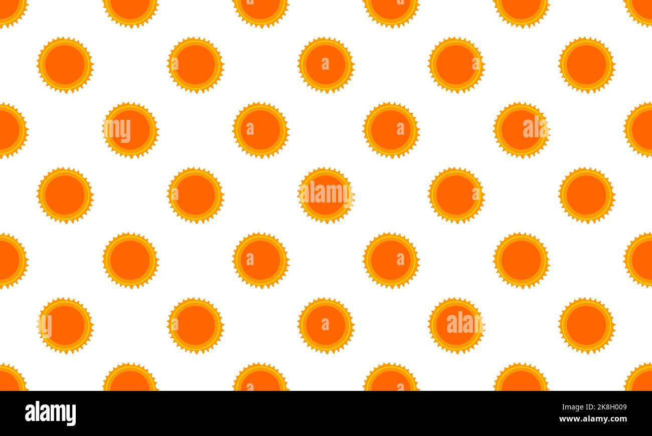 Motif sans couture avec jolis suns. Impression de papier de raclage ou d'emballage. Motif printemps ou été en toile, nappe ou tissu. Illustration vectorielle plate Illustration de Vecteur