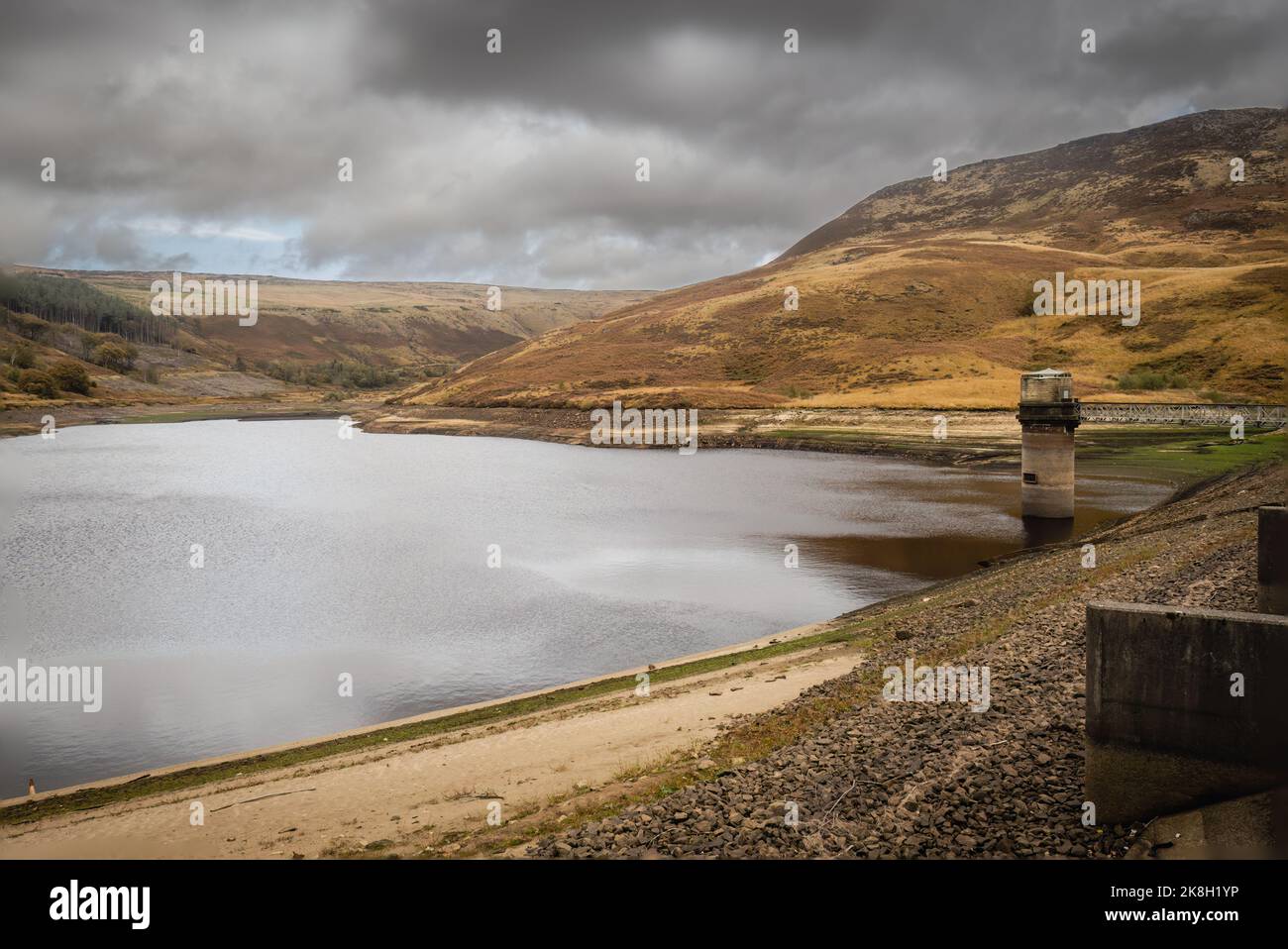 Réservoir d'Dovestone est à la convergence des vallées de la Greenfield et Chew Brooks au-dessus du village de Greenfield, sur Tameside Moor en G Banque D'Images